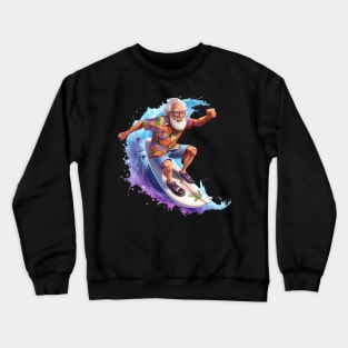 ny Grandpa Surfing 2 Crewneck Sweatshirt